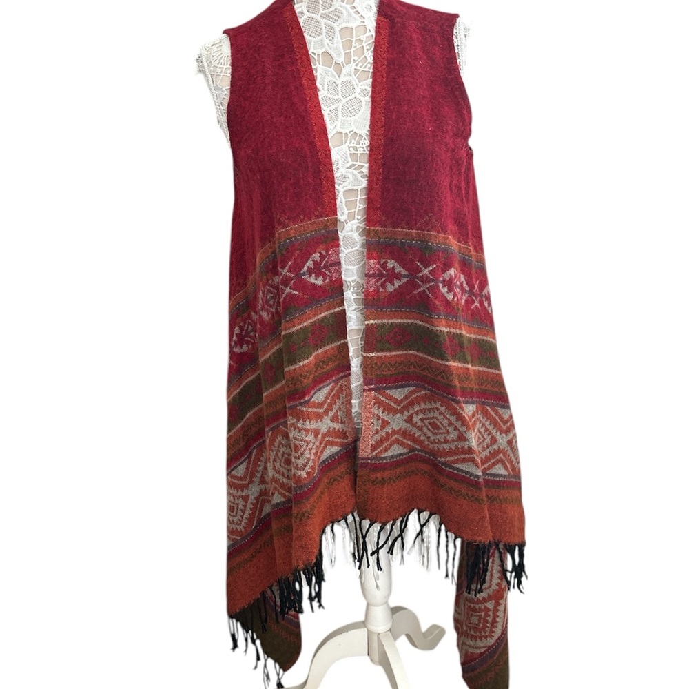 Earthbound Southwestern wrap cardigan sz M